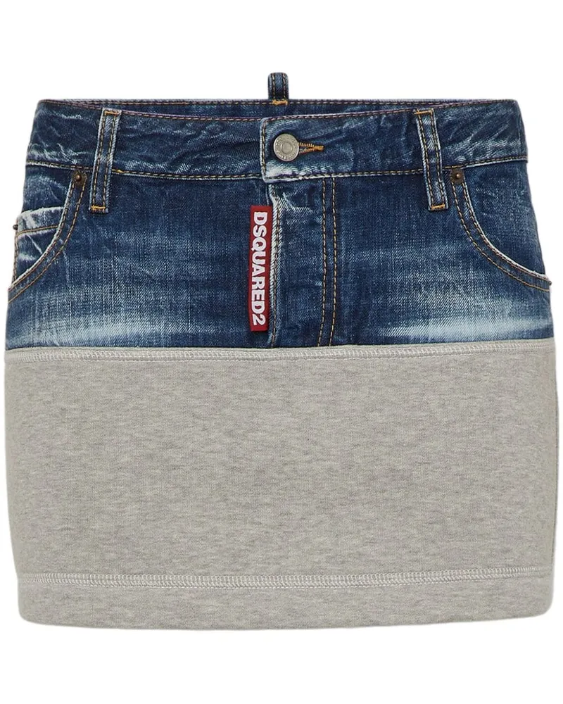 Dsquared2 Minirock im Kontrast-Look Grau