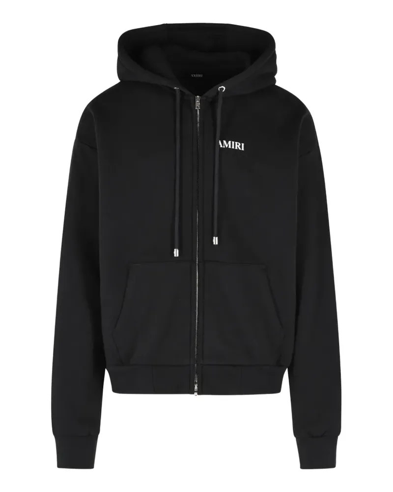 Amiri logo-print zip-up hoodie - Schwarz Schwarz