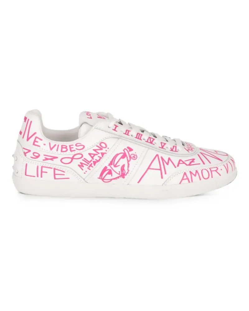 TOD'S Sneakers mit Graffiti-Print - Weiß Weiß