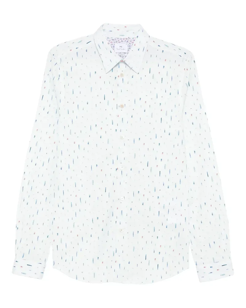 Paul Smith Freefall Hemd mit Print - Blau Blau
