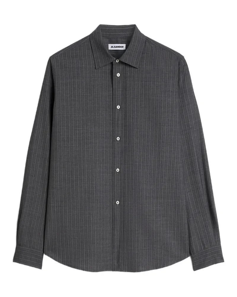 Jil Sander Hemd mit Nadelstreifen - Grau Grau