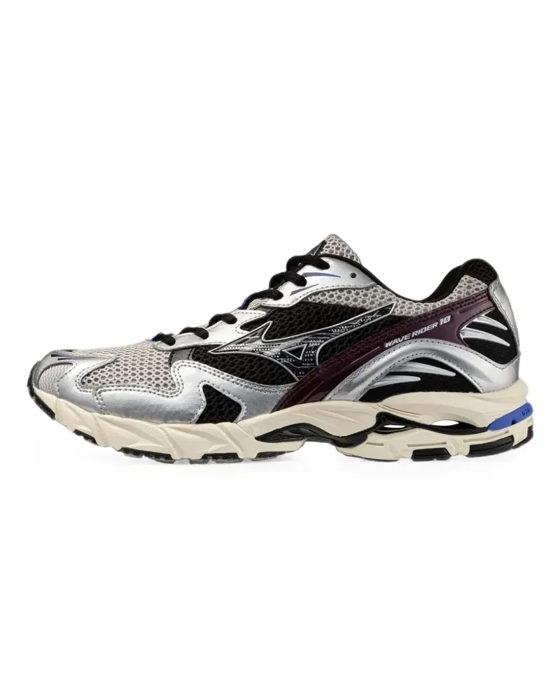 Mizuno Wave Rider 10 Sneakers - Silber Silber