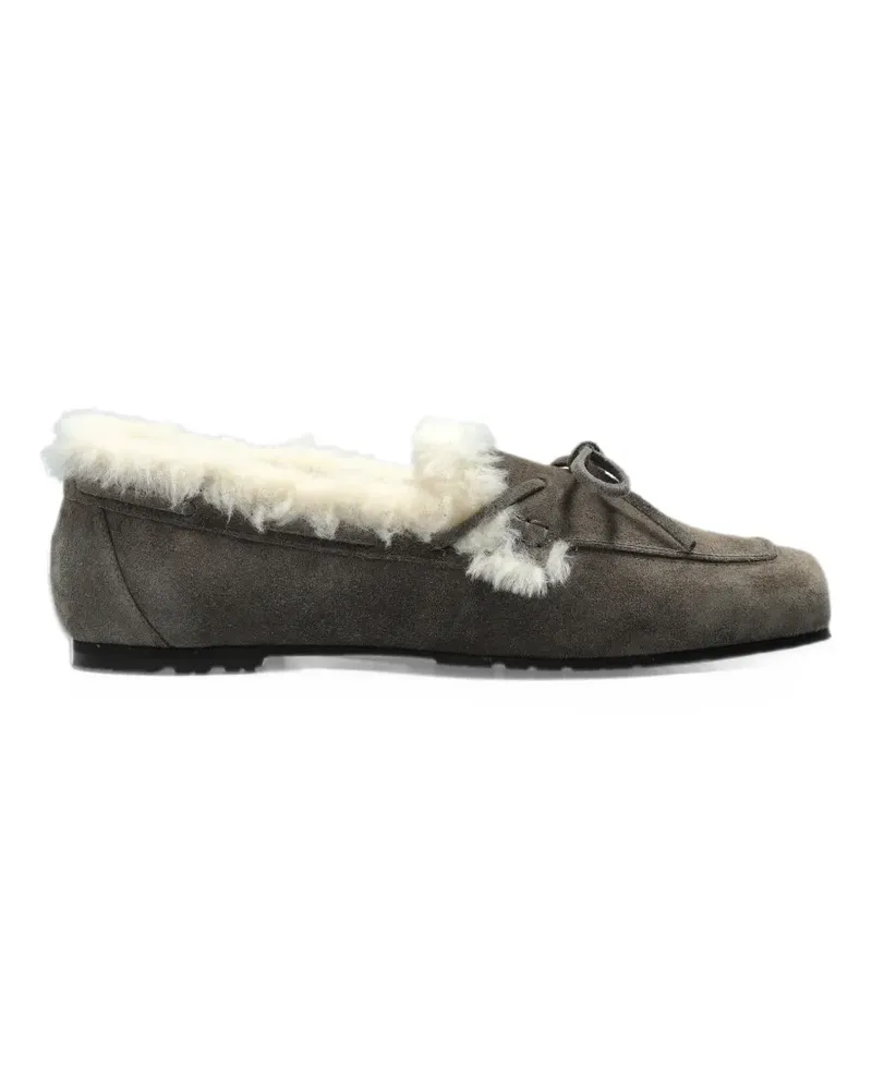 aeyde Jasper shearling-trim loafers - Grau Grau