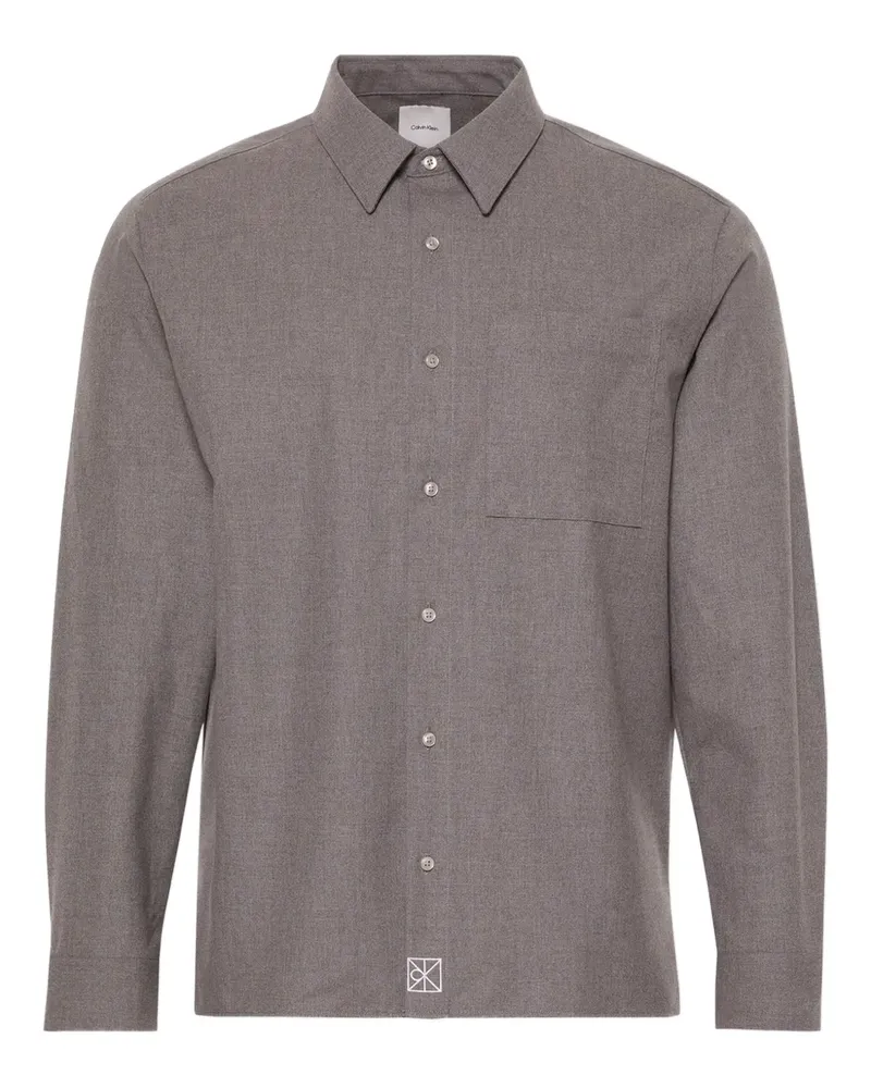 Calvin Klein Hemd mit Brusttaschen - Grau Grau