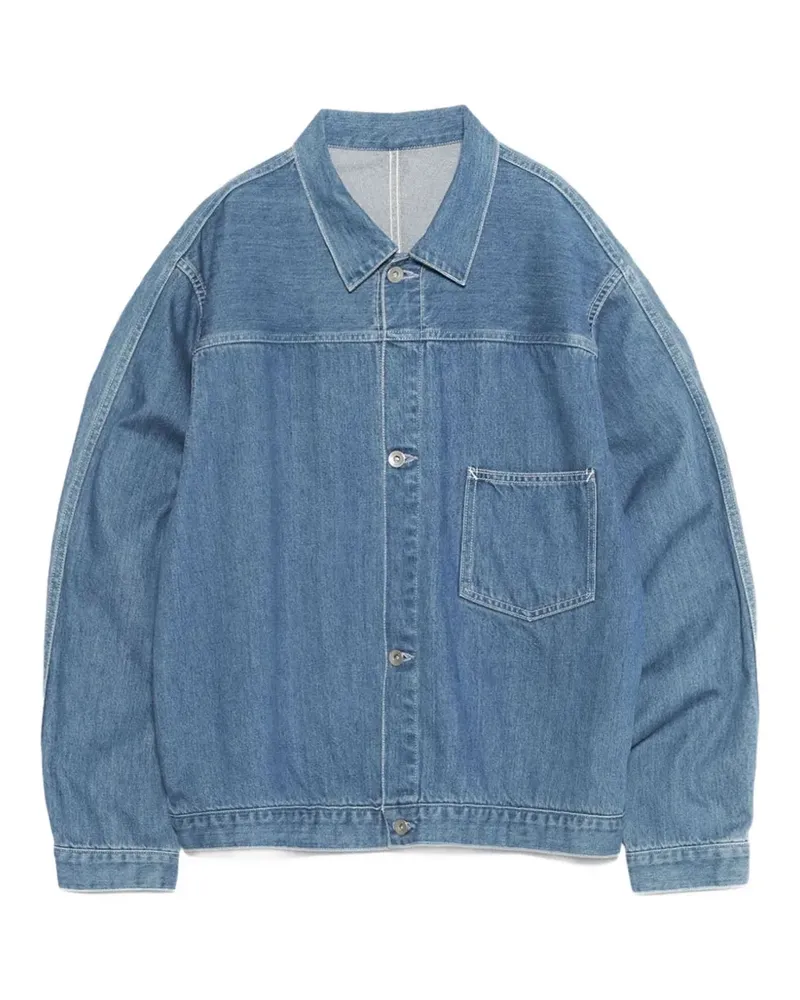 nanamica patch-pocket denim jacket - Blau Blau