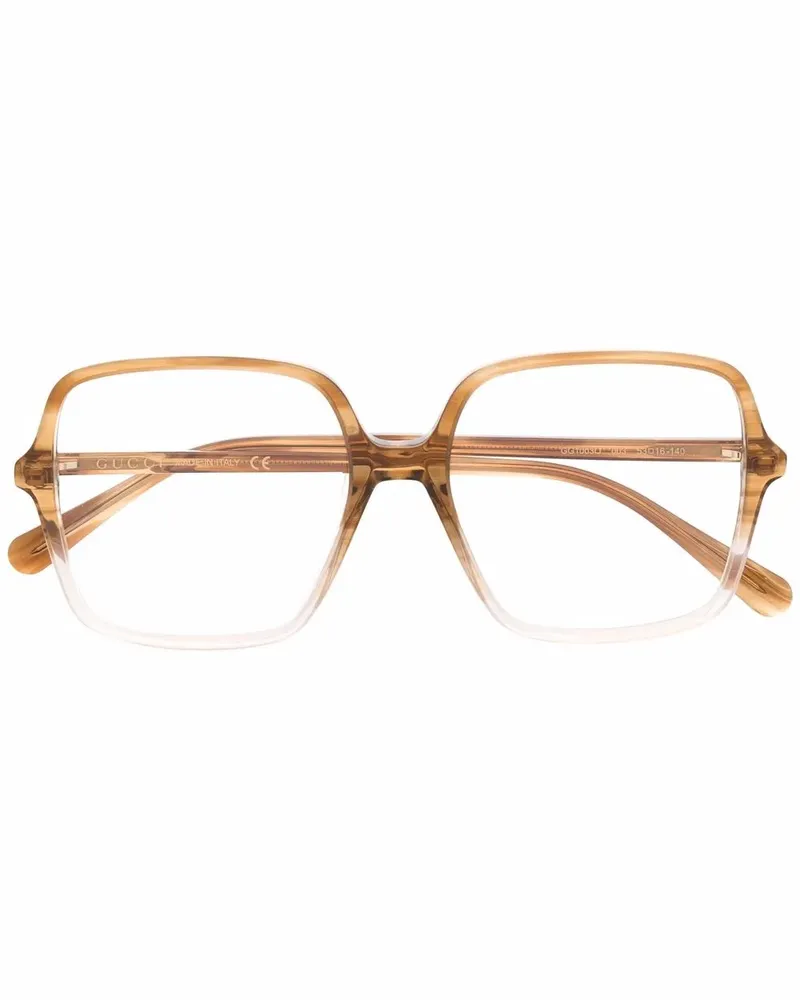 Gucci Eckige Oversized-Brille - Gold Gold