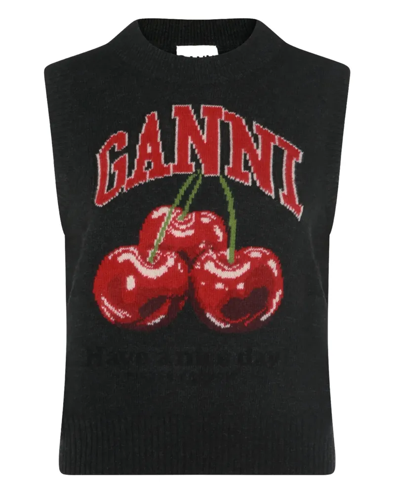 Ganni Gestricktes Oberteil - Grau Grau