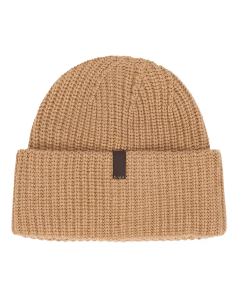 Slowear Gerippte Beanie - Braun Braun