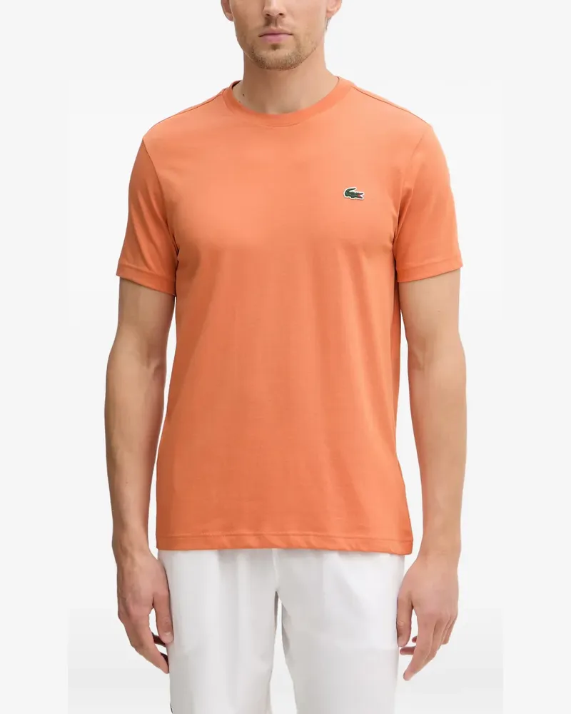 Lacoste logo-patch performance T-shirt - Orange Orange