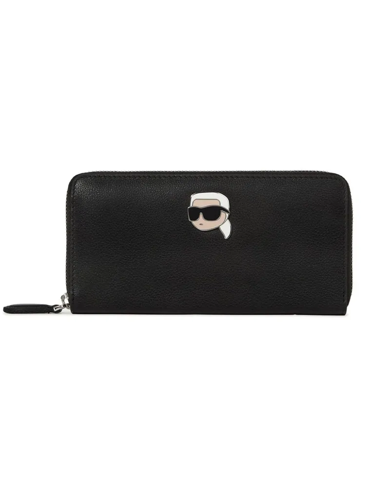 Karl Lagerfeld Ikon Portemonnaie - Schwarz Schwarz