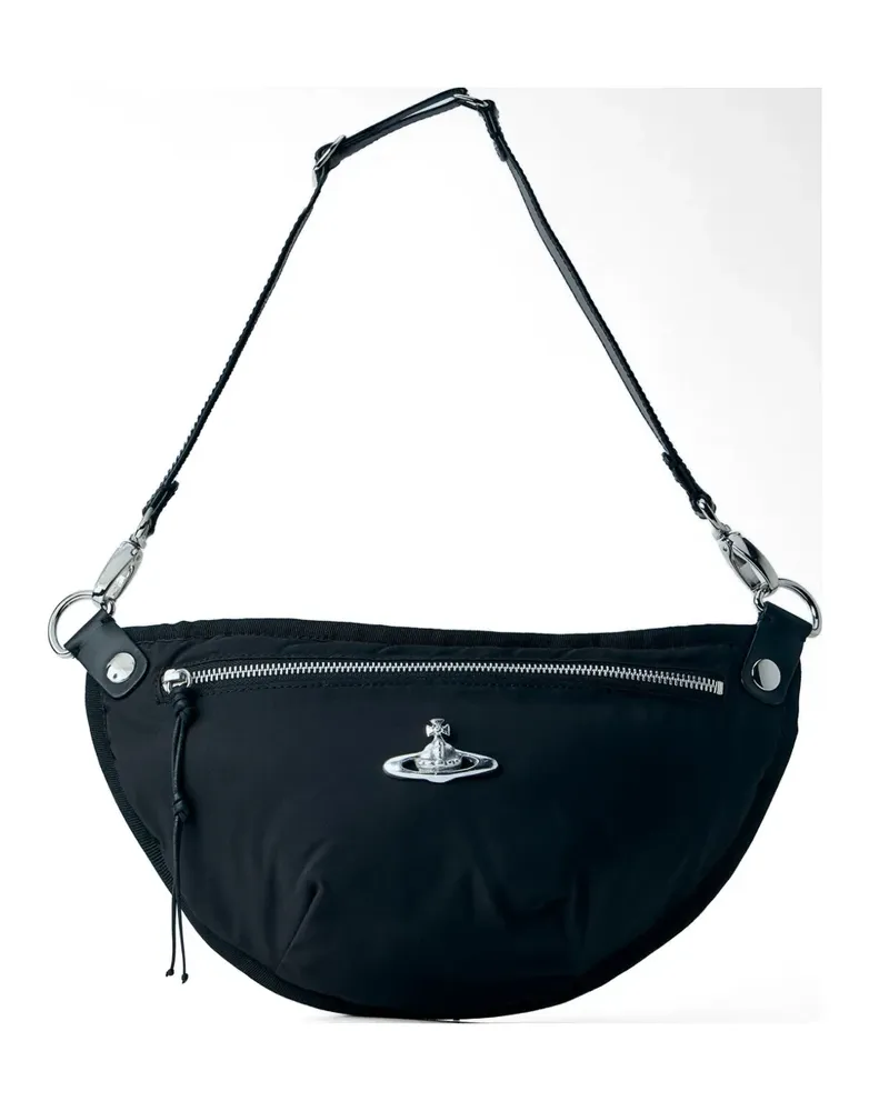 Vivienne Westwood metallic hardware orb messenger bag - Schwarz Schwarz