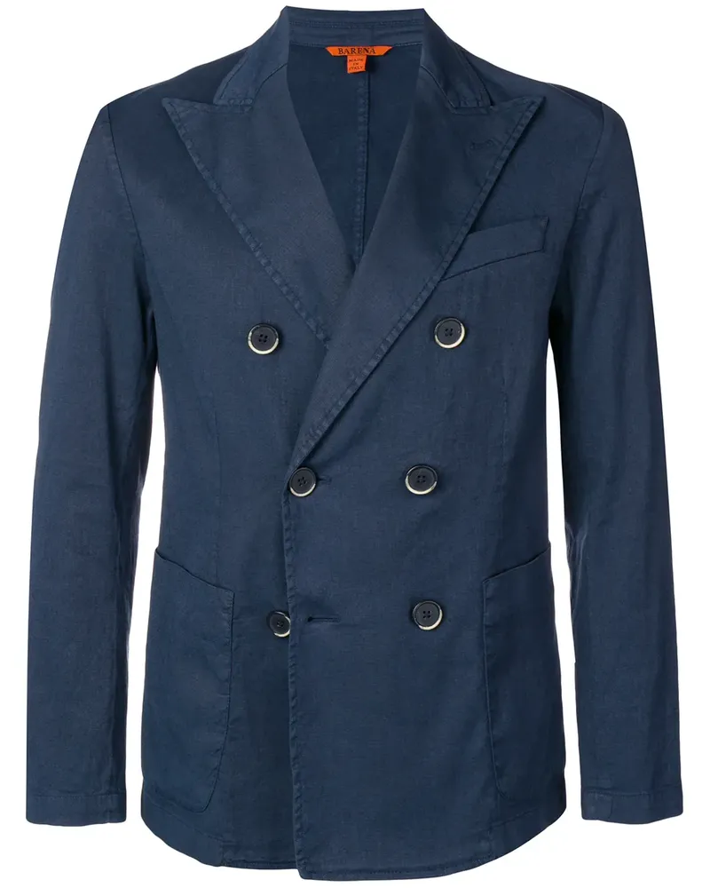BARENA Doppelreihiges Sakko - Blau Blau