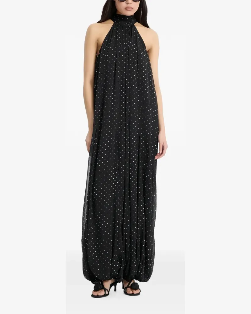 ROTATE Birger Christensen Jumpsuit aus Chiffon - Schwarz Schwarz