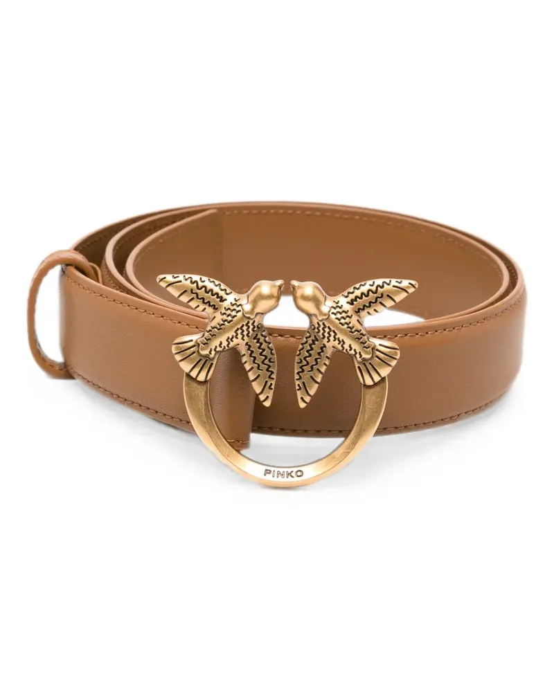 Pinko Love Berry leather belt - Braun Braun
