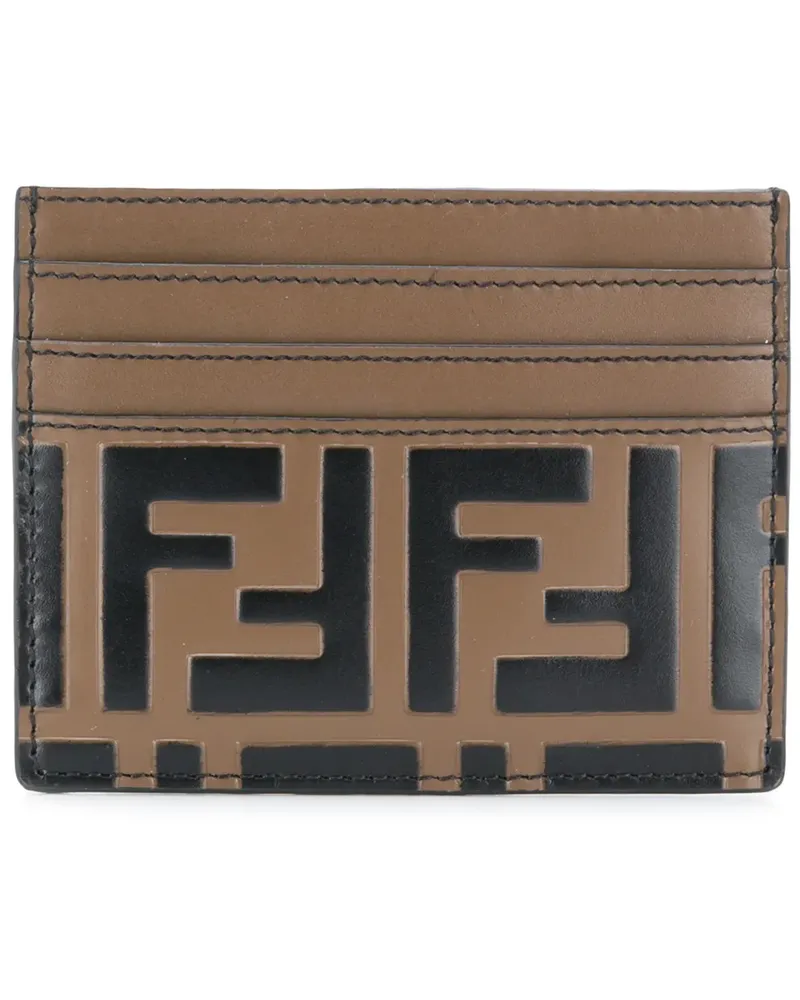 Fendi Kartenetui mit FF - Braun Braun