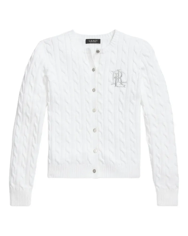 Ralph Lauren Cardigan mit Zopfmuster - Weiß Weiß