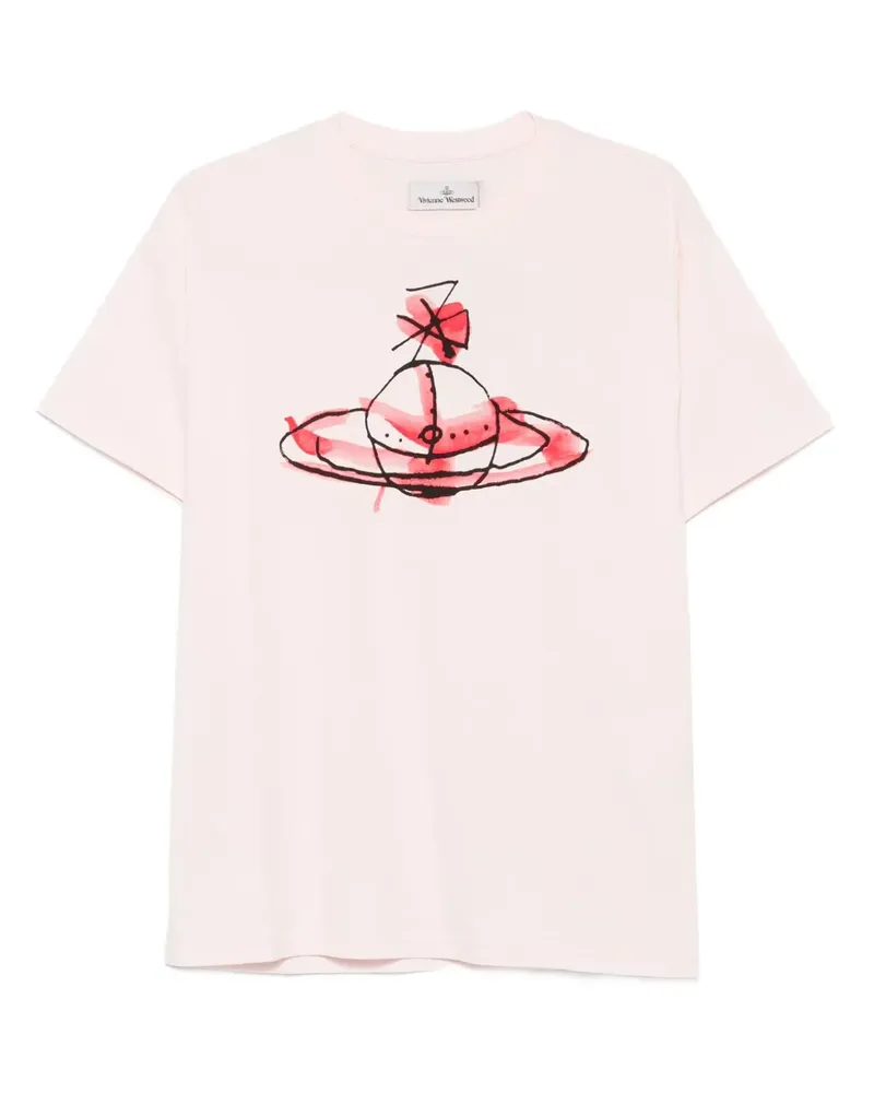 Vivienne Westwood T-Shirt mit "Orb"-Print - Rosa Rosa