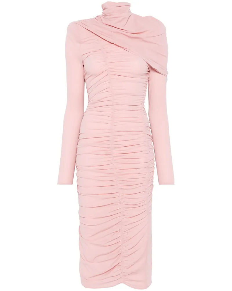 Magda Butrym Kleid mit Stehkragen - Rosa Rosa