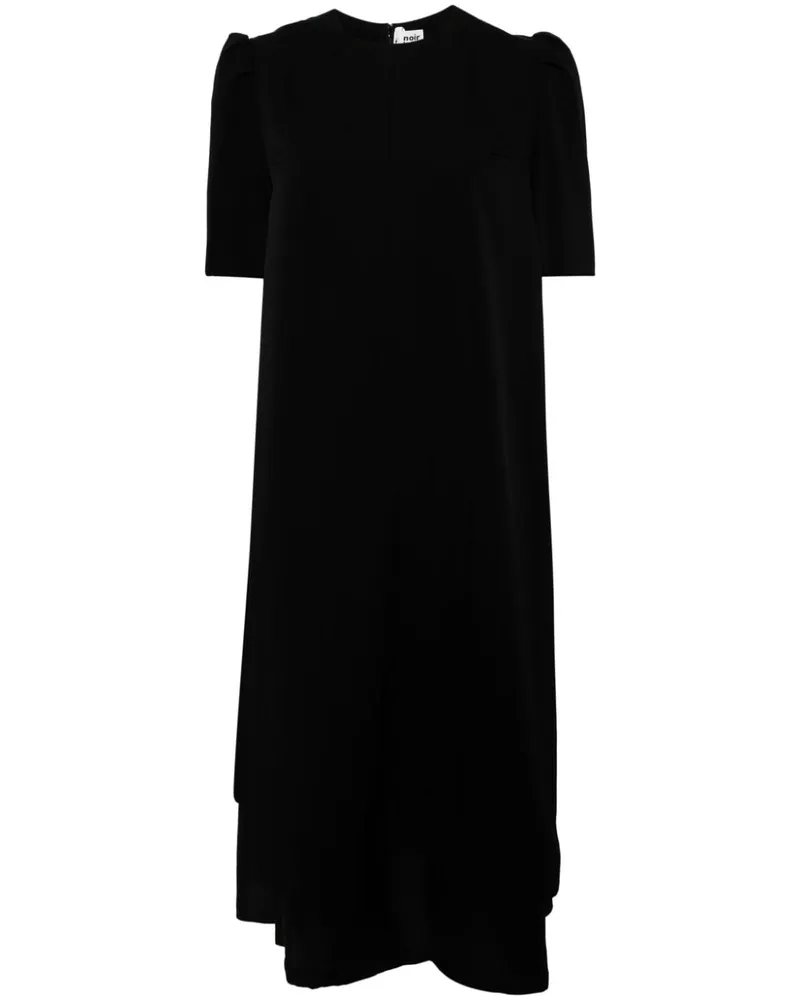Noir Kei Ninomiya Kleid im Layering-Look - Schwarz Schwarz