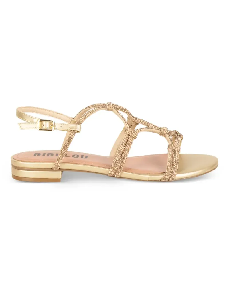 Bibi Lou Quail Sandalen mit Kristallen - Gold Gold