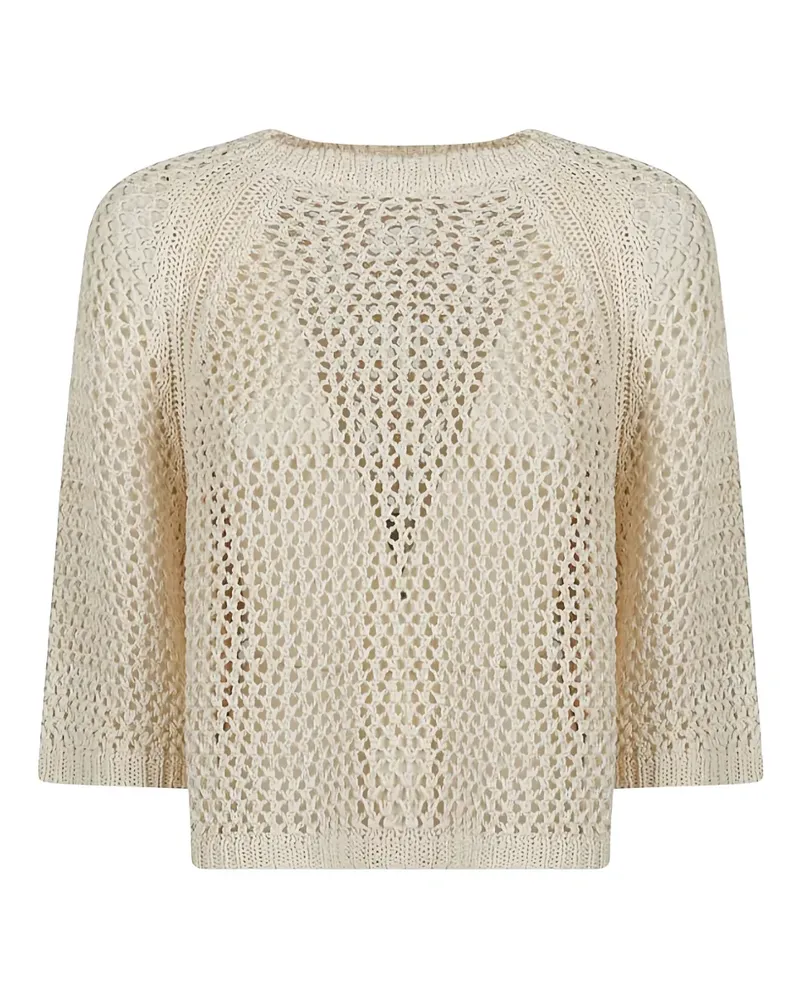 Fabiana Filippi Pullover mit Lochstrickmuster - Nude Nude