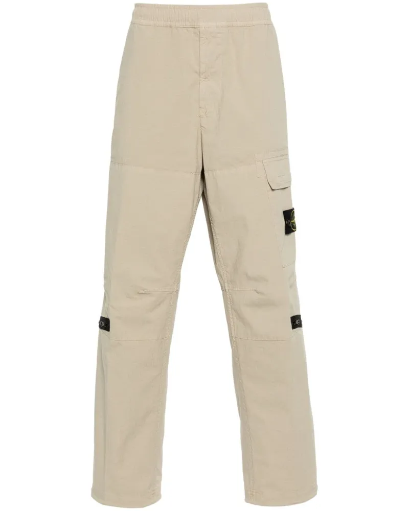 Stone Island Cargohose mit Kompass-Patch - Nude Nude