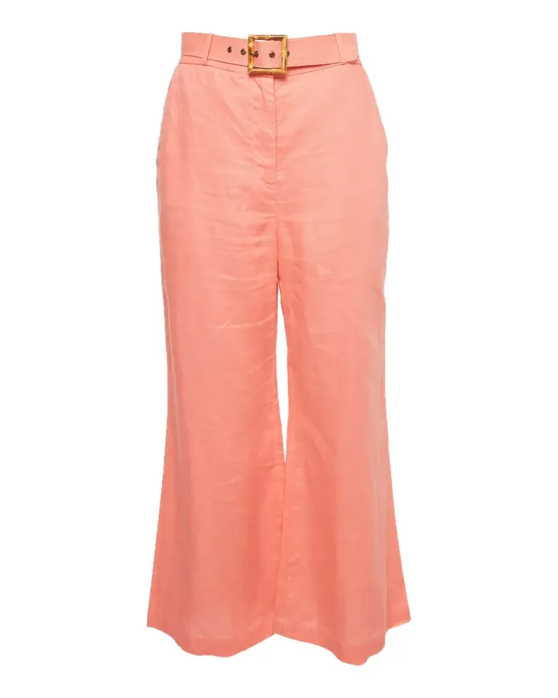 Zimmermann belted wide-leg trousers - Rosa Rosa