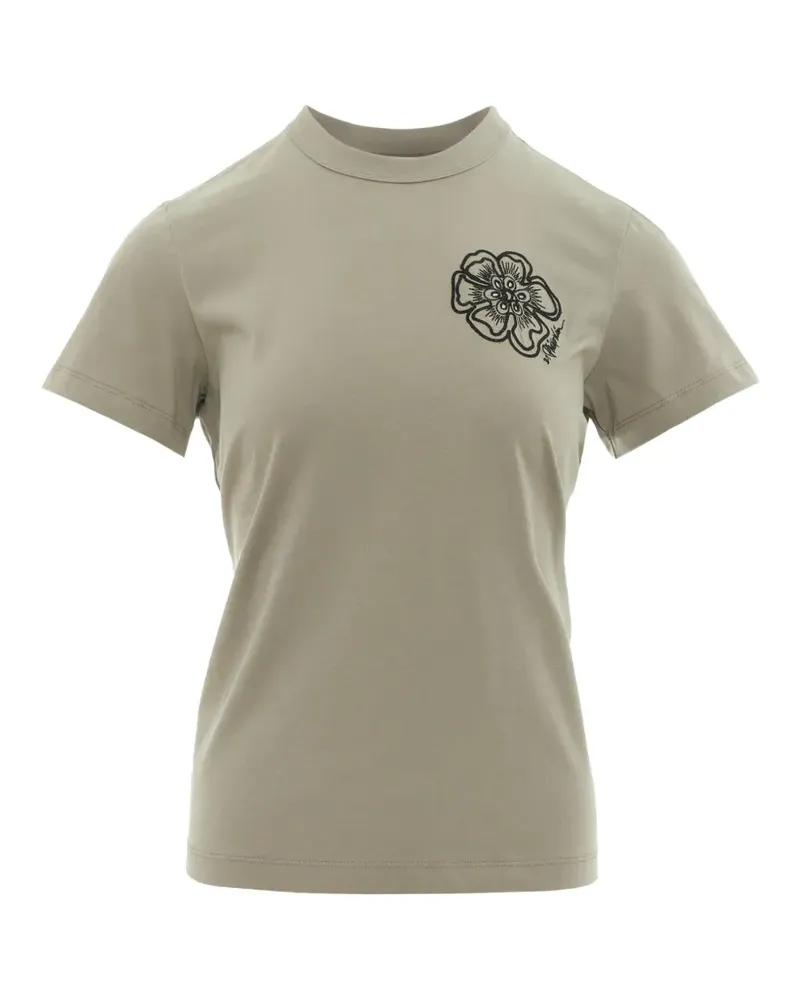 3.1 phillip lim floral-embroidery T-shirt - Grün Grün