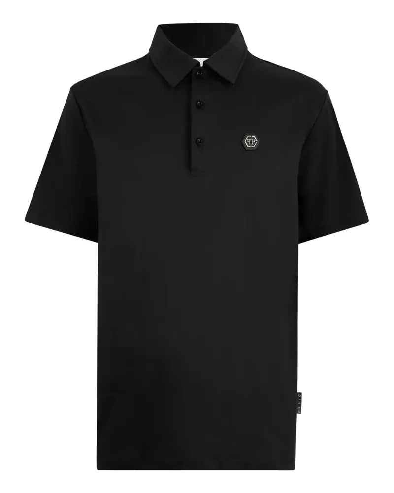 Philipp Plein hexagon-logo polo shirt - Schwarz Schwarz