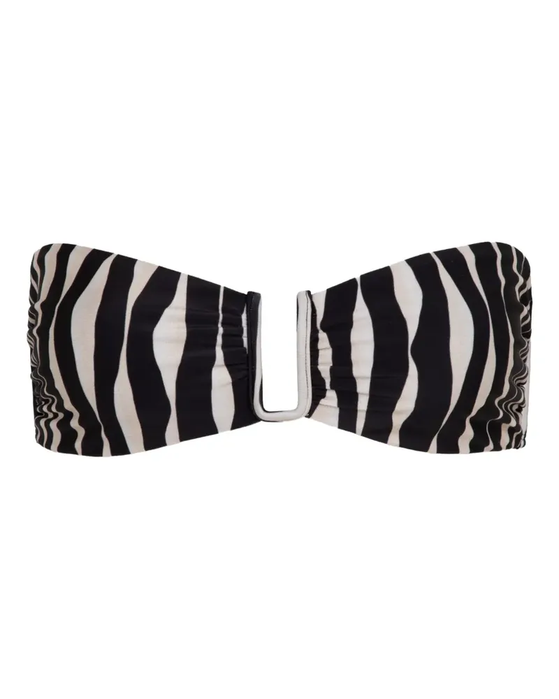 Lenny Niemeyer Bikinioberteil mit Zebra-Print - Schwarz Schwarz