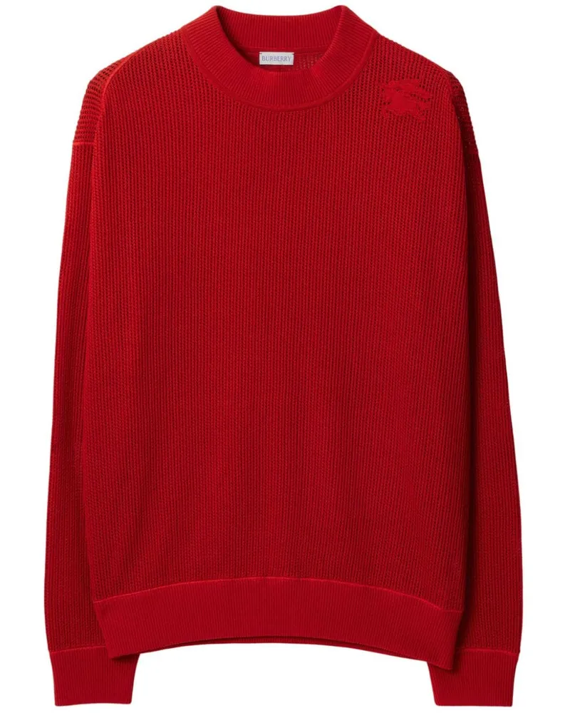 Burberry EKD Strickpullover in Mesh-Optik - Rot Rot