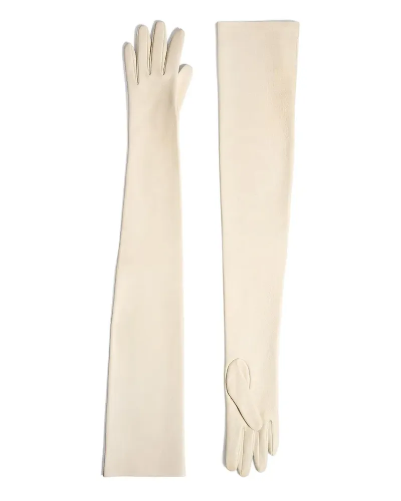 KHAITE Lange Remo Lederhandschuhe - Nude Nude