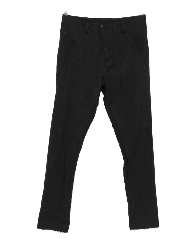 Masnada herringbone-pattern belt-loop trousers - Schwarz Schwarz
