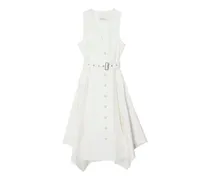 Midikleid mit V-Ausschnitt - Nude