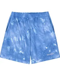 SPORTY & RICH Joggingshorts mit Logo-Stickerei Blau