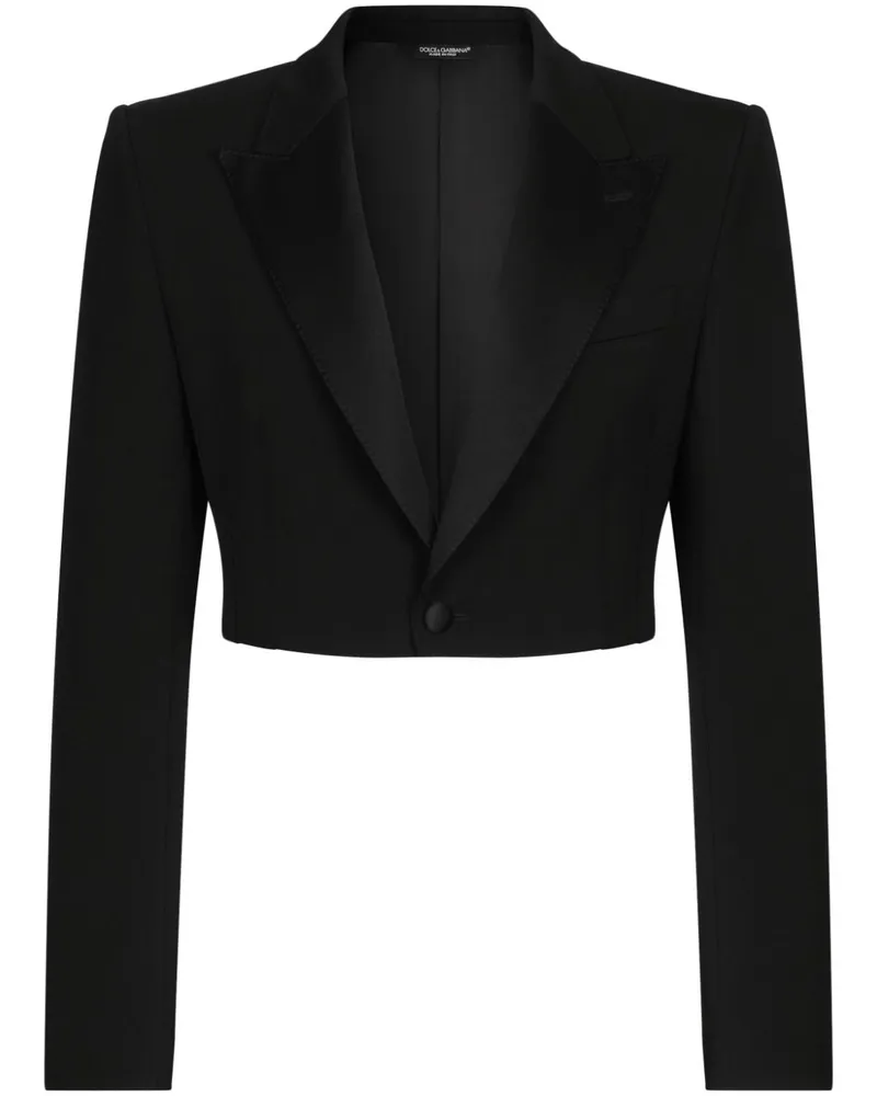 Dolce & Gabbana Cropped-Sakko - Schwarz Schwarz