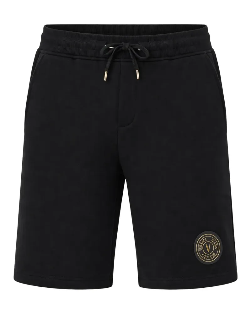 Versace Jeans logo-patch drawstring shorts - Schwarz Schwarz