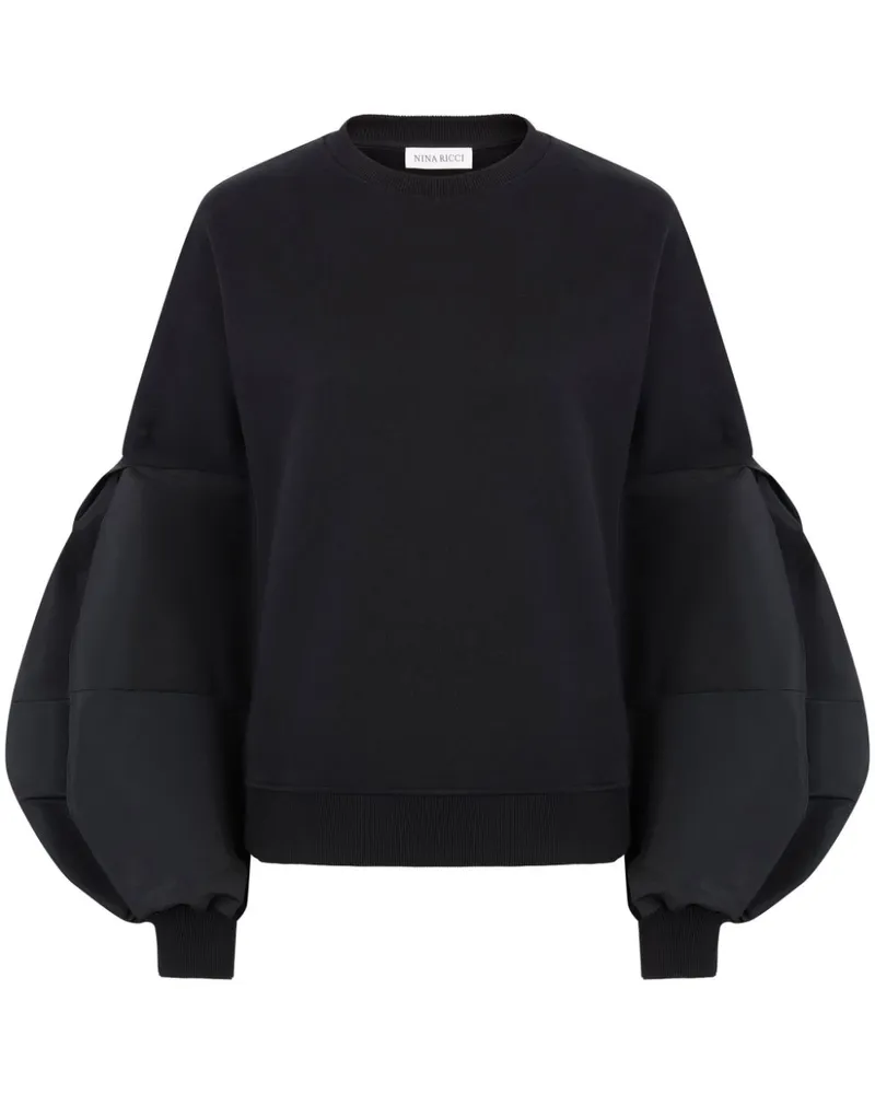 Nina Ricci Sweatshirt mit Puffärmeln - Schwarz Schwarz