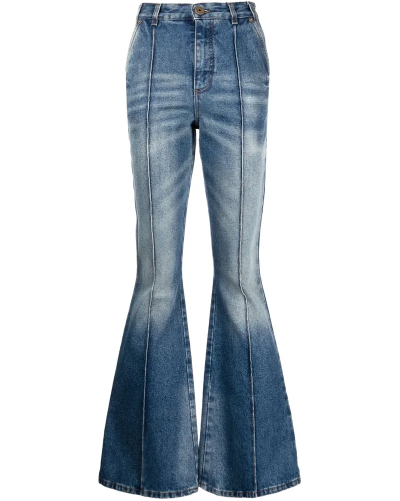 Balmain Ausgestellte Taillenjeans - Blau Blau