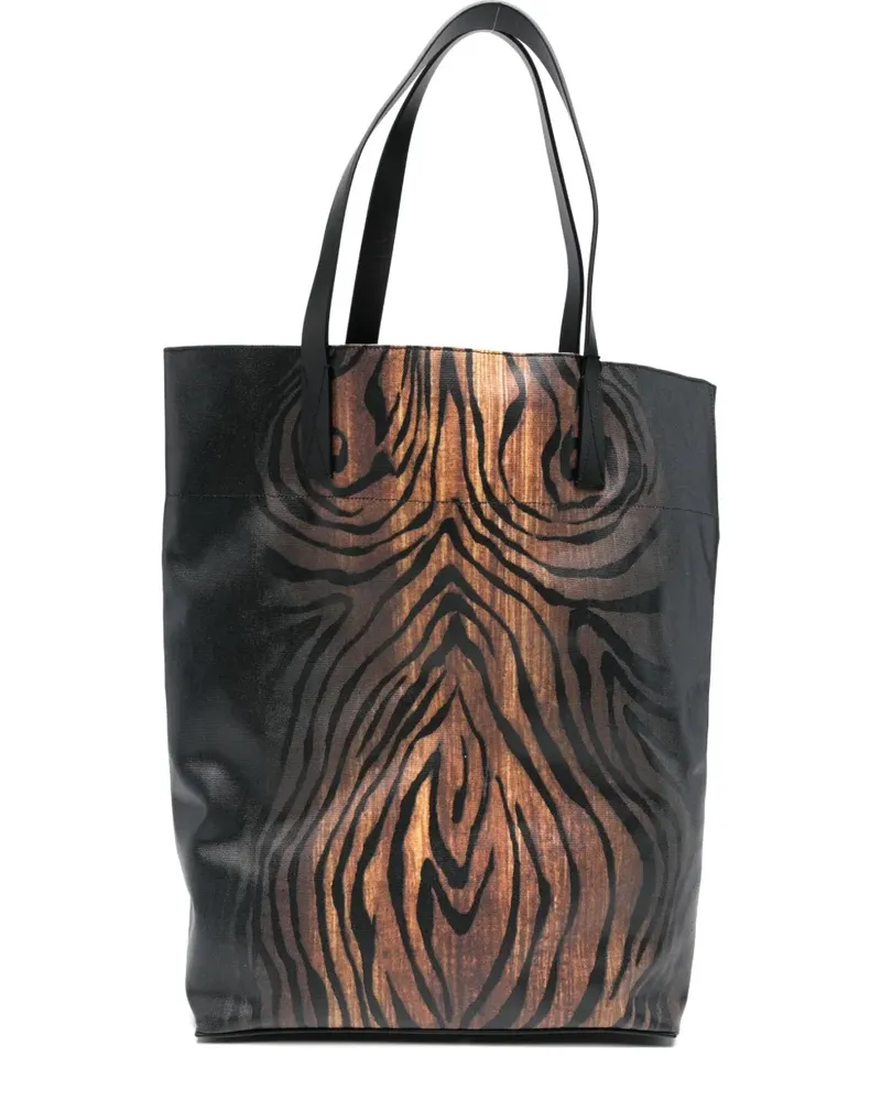 Jean Paul Gaultier Tote Bag mit Zebramuster - Schwarz Schwarz