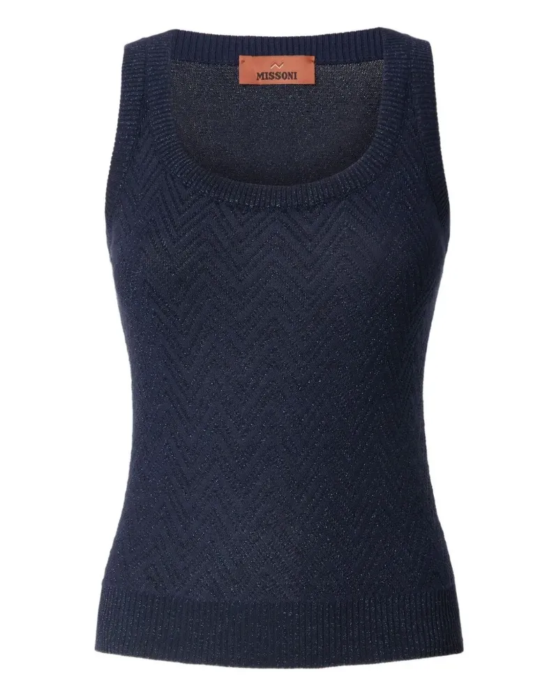 Missoni Ärmelloses Top mit Chevronmuster - Blau Blau
