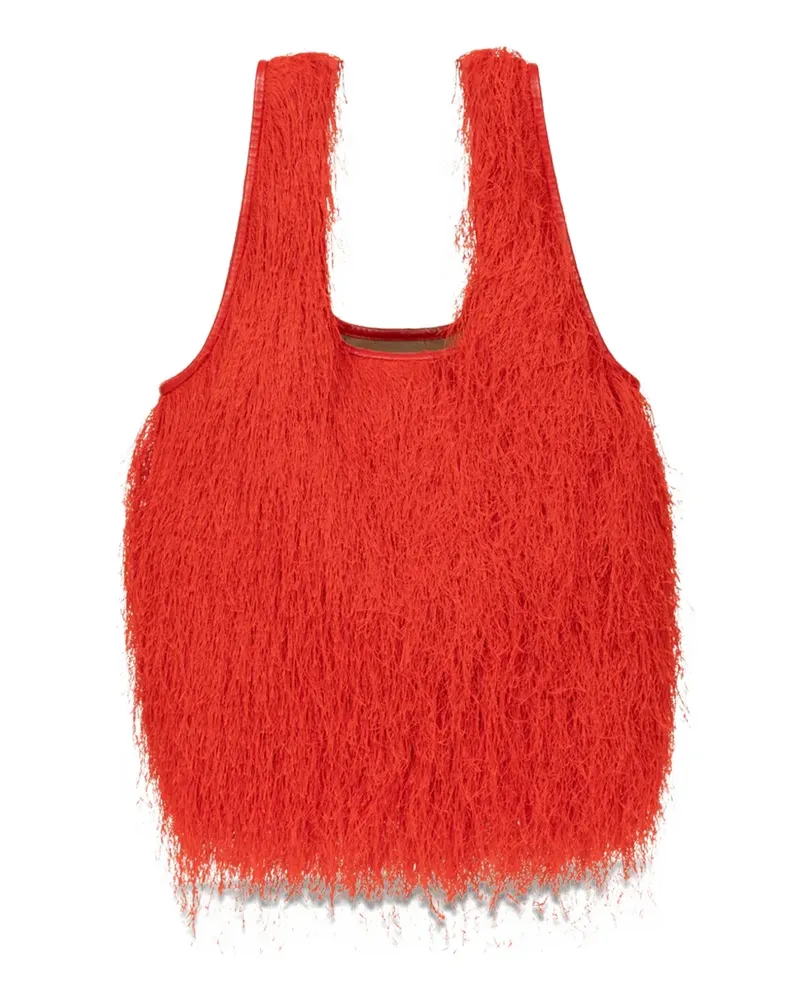 Dries van Noten mini ruffled tote bag - Rot Rot