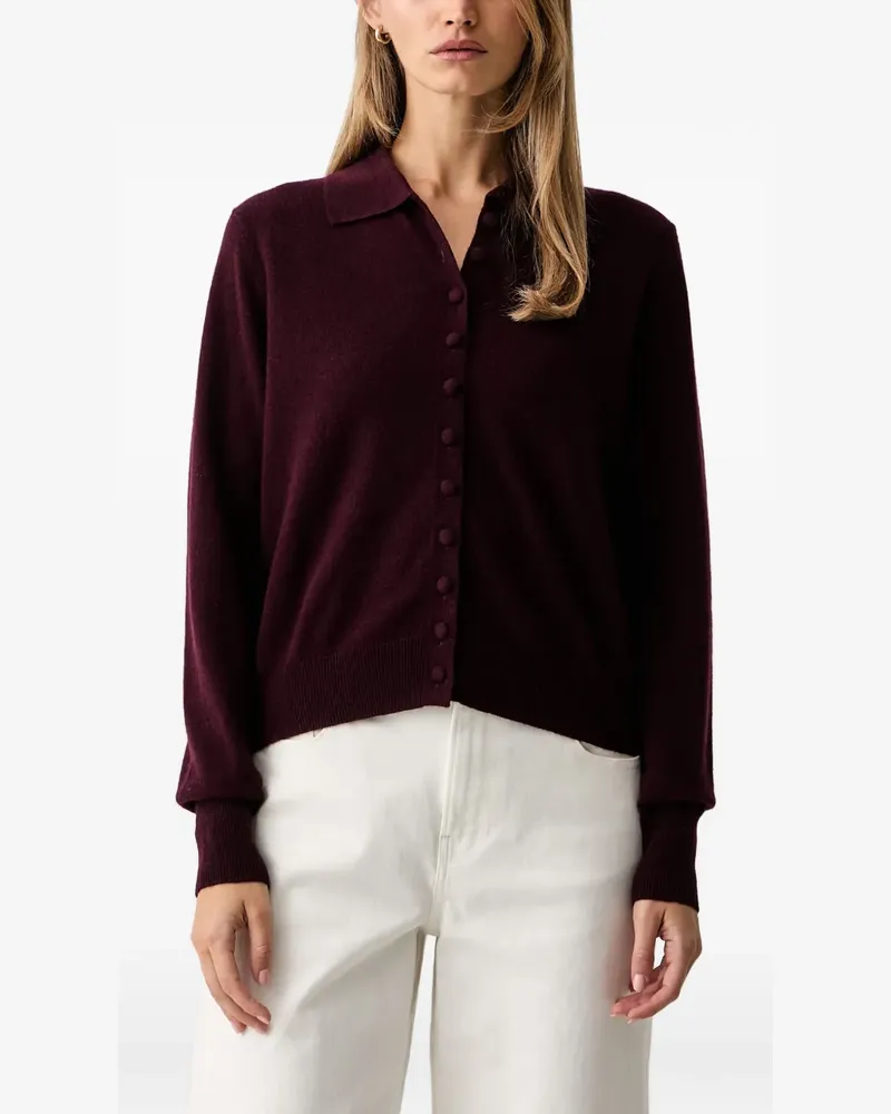 VICOLO button-up polo-collar cardigan - Rot Rot