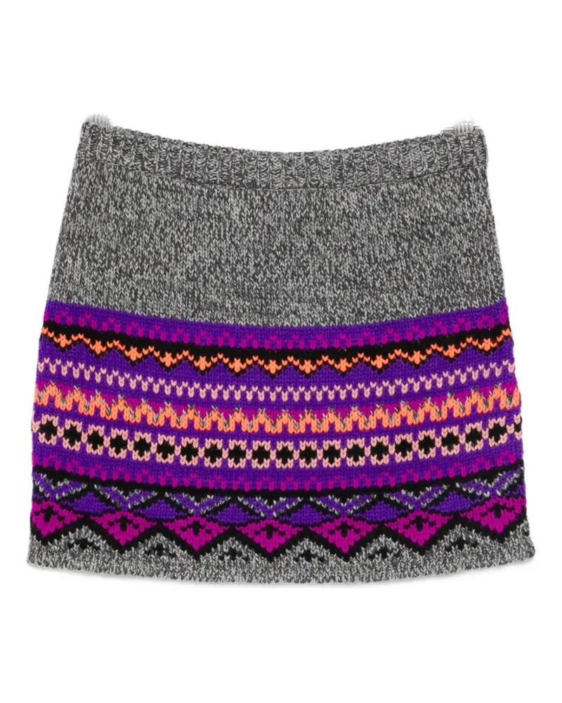 Anna Sui Geometrisch gemusterter Minirock - Grau Grau