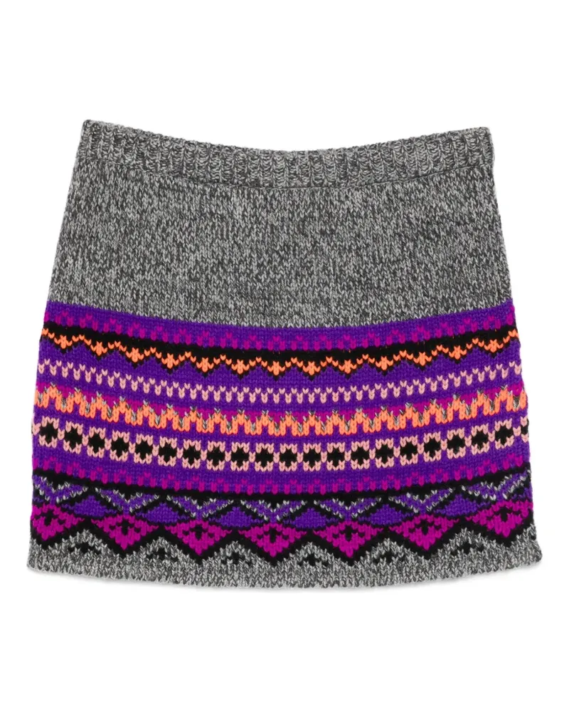 Anna Sui Geometrisch gemusterter Minirock - Grau Grau