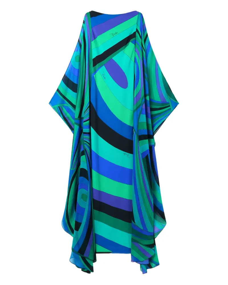 Emilio Pucci Kleid mit grafischem Muster - Grün Grün