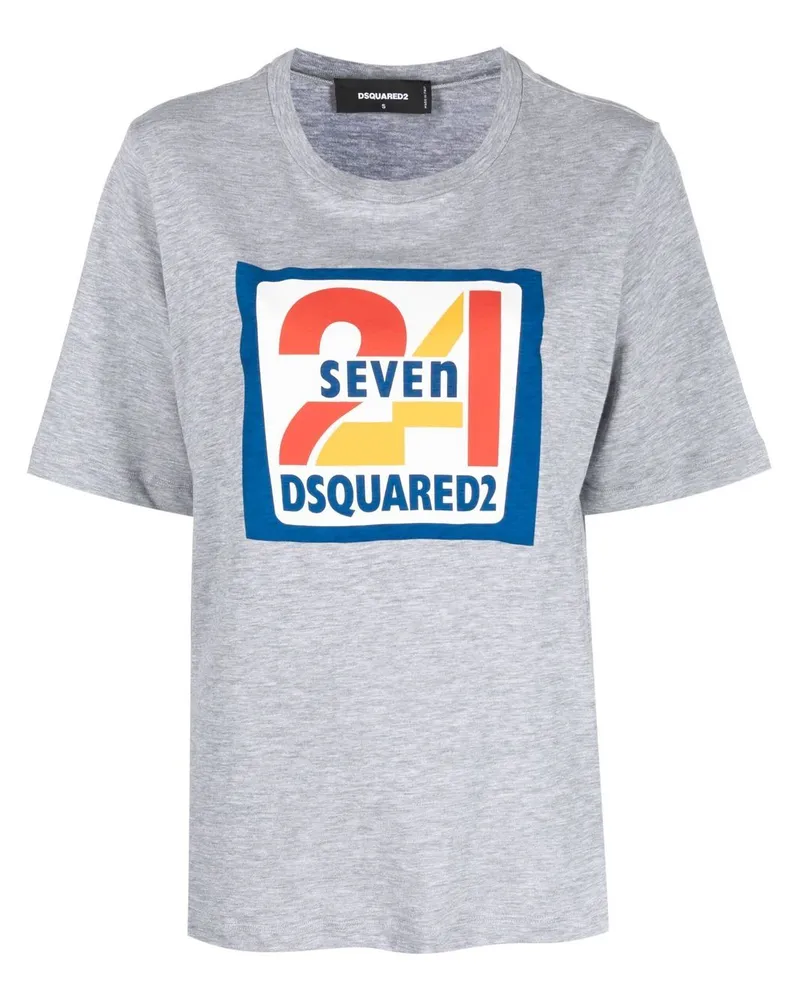 Dsquared2 T-Shirt mit Logo-Print - Grau Grau