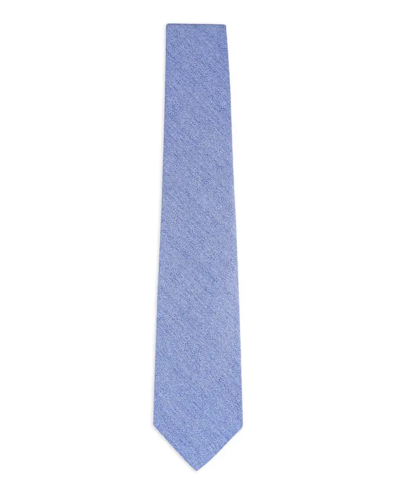 Kiton woven silk tie - Blau Blau