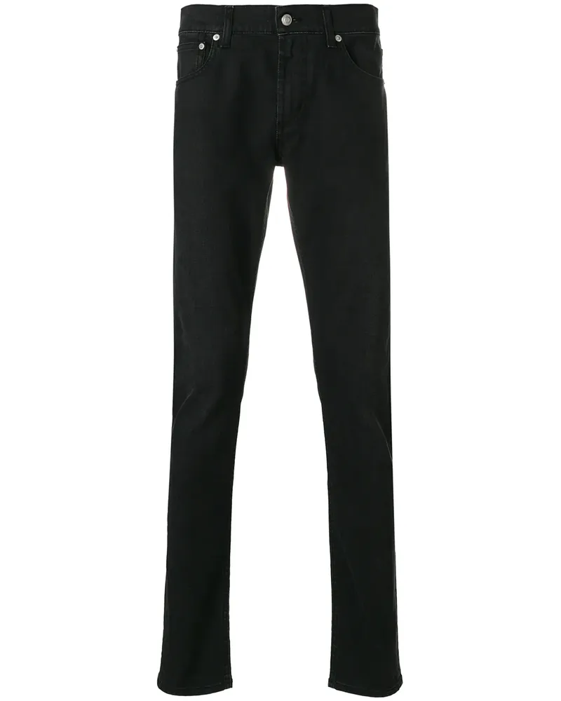 Alexander McQueen Skinny-Jeans mit Logo-Stickerei - Schwarz Schwarz