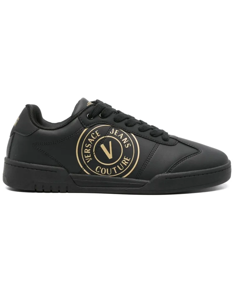 Versace Jeans Sneakers mit Logo-Print - Schwarz Schwarz